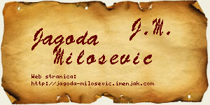 Jagoda Milošević vizit kartica